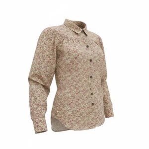 Lizsport Liz Claiborne sport blouse white blue Multi Color up womens ca M Floral